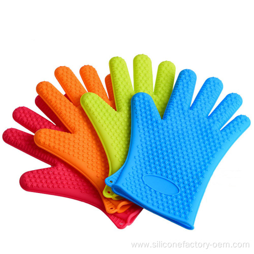 Multicolor Oven Baking Kitchen Silicone Gloves